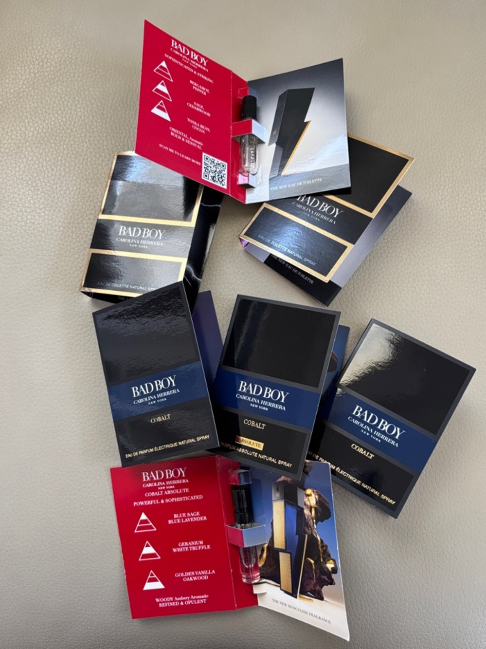 Carolina Herrera Bad Boy Cobalt Sample Lot